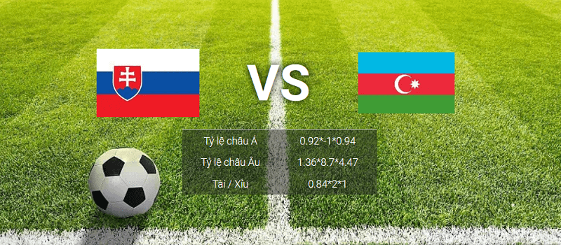 soi kèo Slovakia vs Azerbaijan