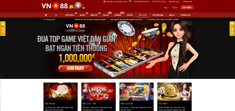 nhà cái game bài vn88